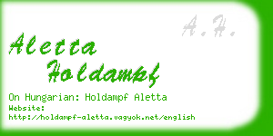 aletta holdampf business card